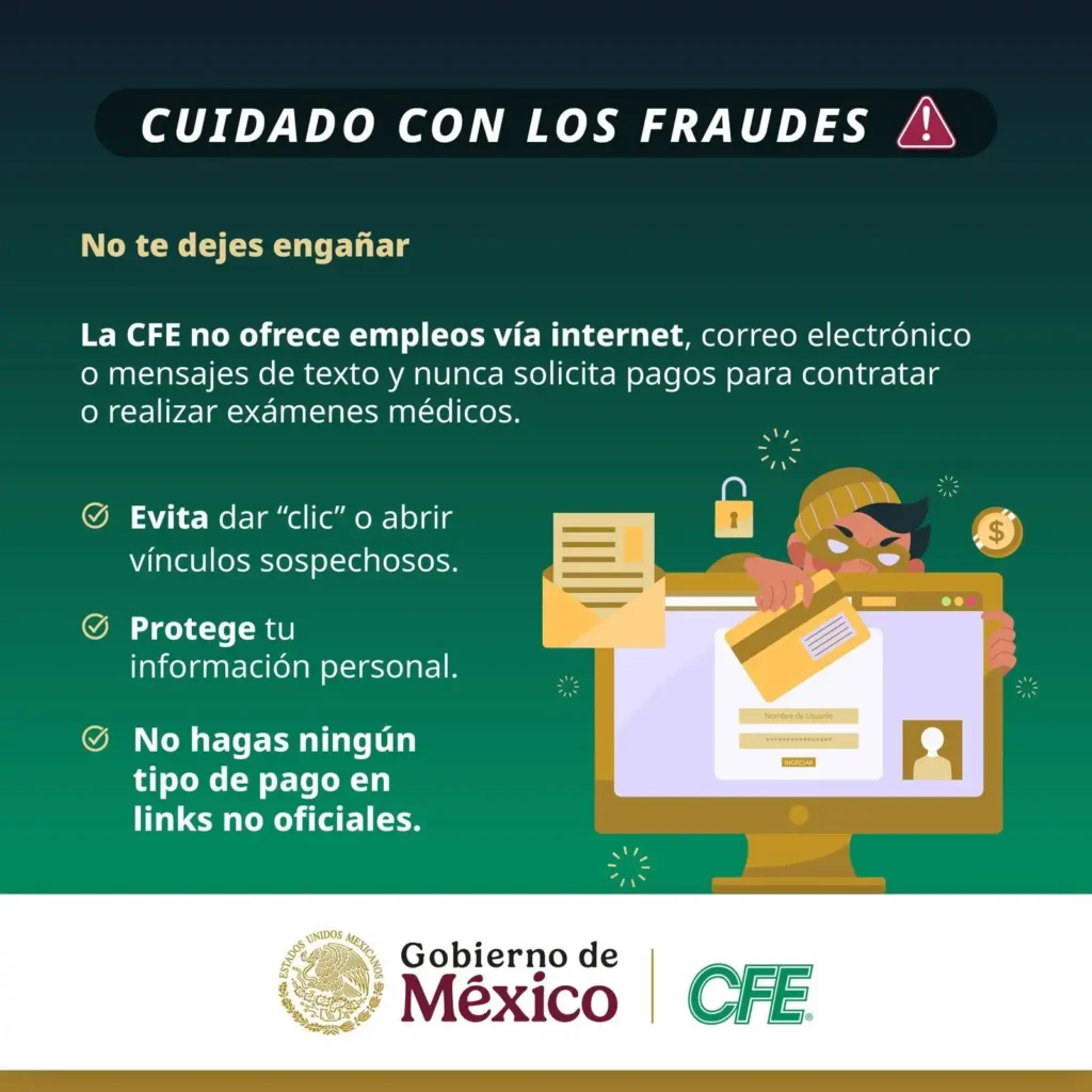 Alerta de Fraudes en Línea: Cómo Protegerte de las Estafas que Usan el Nombre de la CFE