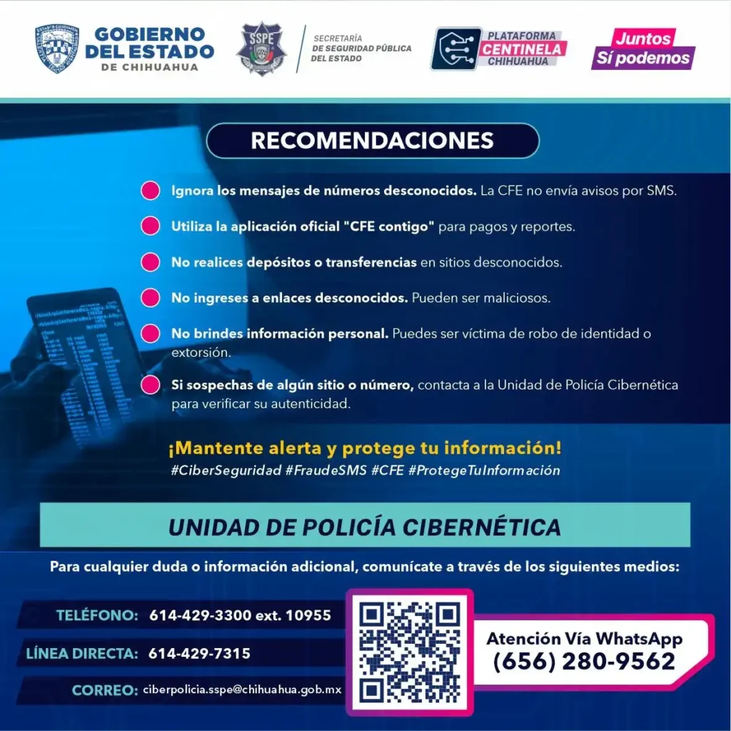 Alerta sobre la nueva estafa en WhatsApp que usa la identidad de la CFE