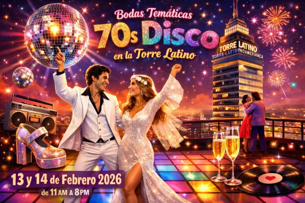 Celebra el Amor en las Alturas: Bodas Retro en la Torre Latinoamericana