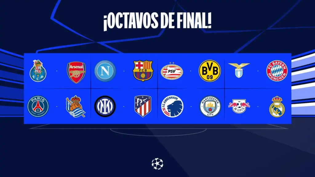 Todo lo que necesitas saber sobre los octavos de final de la Champions League